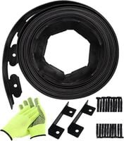 Obrzeże trawnikowe elastyczne plastikowe 10x2000 cm czarne z 30 kotwami
