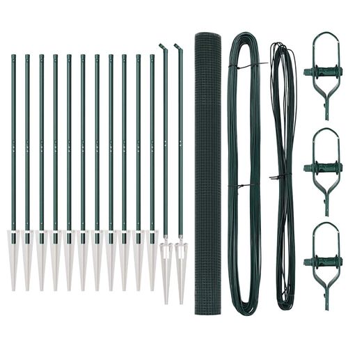 Ogrodzenie z słupkami Zielony 1.6 x 25 m Stal na Arena.pl