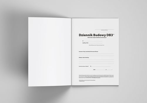 Dziennik budowy DB3 A4 10 stron NOWY WZÓR na Arena.pl