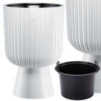 Doniczka okrągła na nóżce  30cm Gazon Donica Osłonka z wkładem