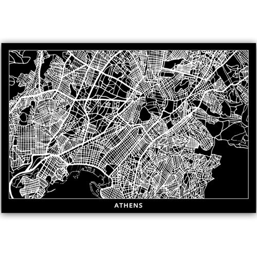 Deco Panel, Plan miasta Ateny 120x80 na Arena.pl