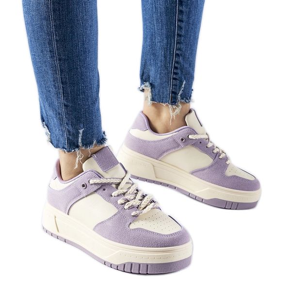 Fioletowe sneakersy na platformie r.38 zdjęcie 1