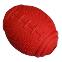 Zabawka dla psa gumowa piłka rugby na przysmaki czerwona 8cm UNIQ PETS