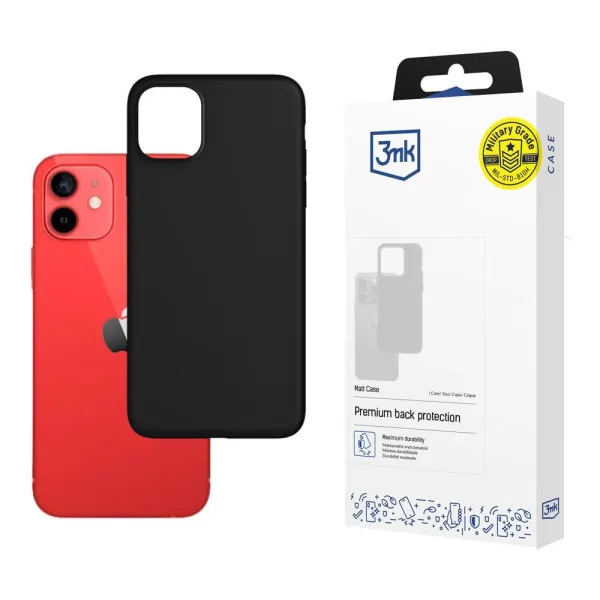 Etui 3mk Matt Case na iPhone 12 mini - czarne zdjęcie 1