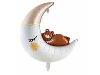 Balon foliowy "Księżyc z misiem", 76 cm x 86 cm [balon z helem]