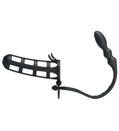 Klatka na penisa z analnym plugiem na Arena.pl