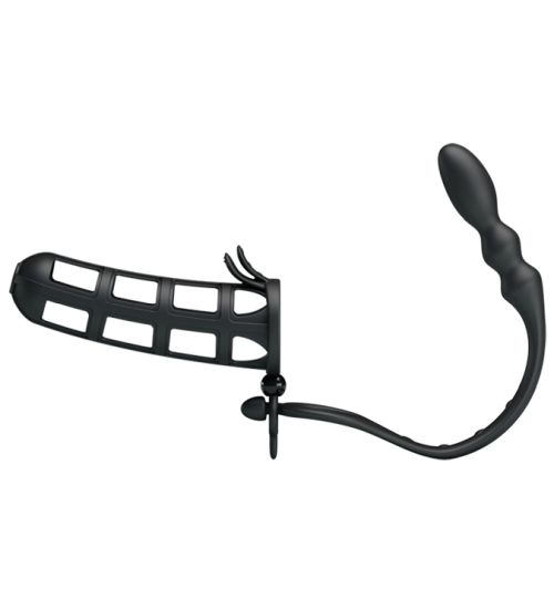 Klatka na penisa z analnym plugiem zdjęcie 2