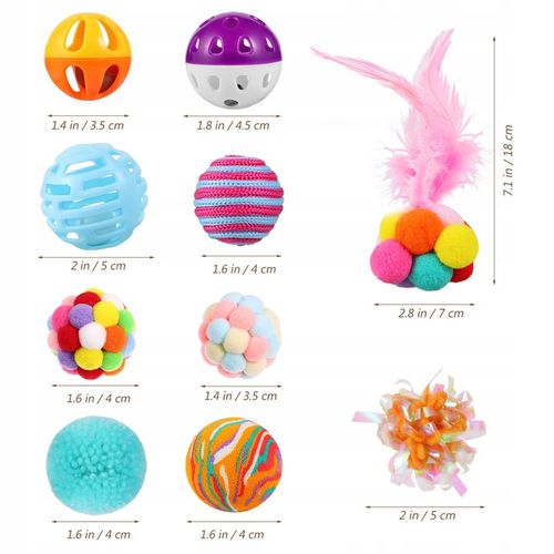 ZESTAW ZABAWEK DLA KOTA ZABAWKI DO TRENINGU KOTÓW 18 SZT na Arena.pl