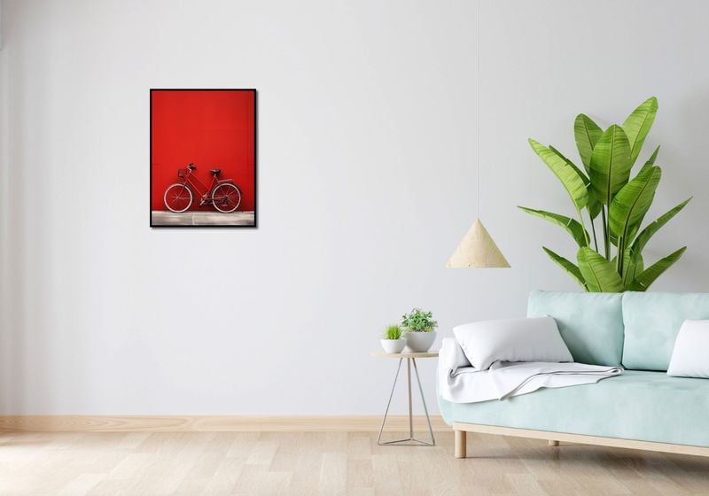 Plakat 50x65cm Czerwony Rower zdjęcie 4