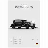 Plakat 90x60 samochód sportowy MAYBACH ZEPPELIN młodzieżowy klasyk retro
