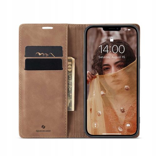 Spacecase Wallet Iphone 13 Light Brown na Arena.pl