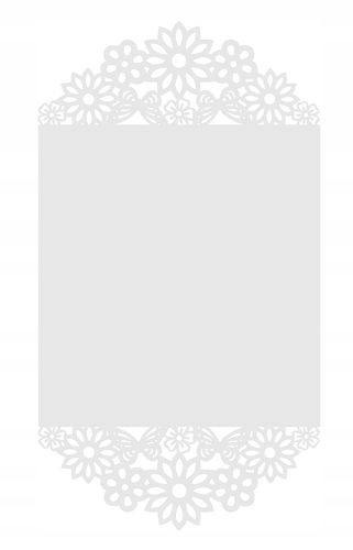 B17 Bieżnik obrus ażurowy KWIATY I MOTYLE DEKOR 43x140 biały na Arena.pl