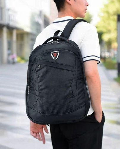 Plecak męski do pracy na laptopa szkolny młodzieżowy pojemny czarny solidny na Arena.pl