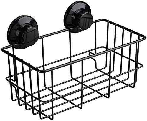 Koszyk półka ścienna organizer łazienkowy czarny na Arena.pl