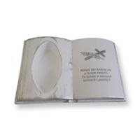 KSIĘGA na grób Podkład do stroików sztucznych Biała ze srebrnym