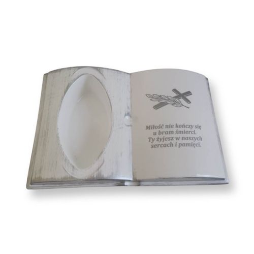 KSIĘGA na grób Podkład do stroików sztucznych Biała ze srebrnym na Arena.pl