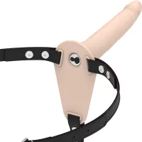 fetish submissive harness silikonowy model z funkcją wibracji 15 cm