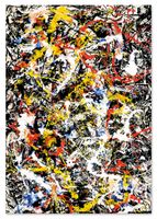 Obraz na płótnie Pollock Convergence 70x100 cm