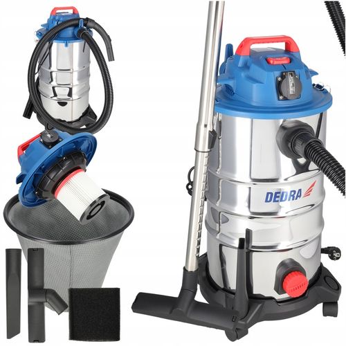 Odkurzacz DEDRA Bezworkowy Sucho Mokro 1400W 30L stal Gniazdo el. na Arena.pl