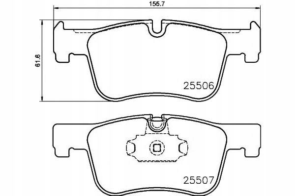 TEXTAR KLOCKI HAMULCOWE PRZÓD 2550601 BMW zdjęcie 8
