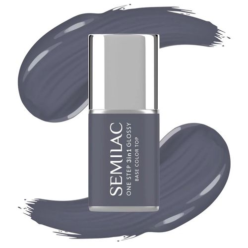 SEMILAC LAKIER HYBRYDOWY 3w1 ONE STEP GLOSSY S185 STONE GREY 7ml na Arena.pl