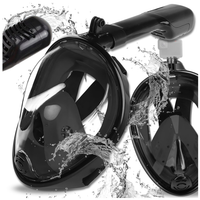 maska do nurkowania pełnotwarzowa l/xl składana do pływania snorkelingu