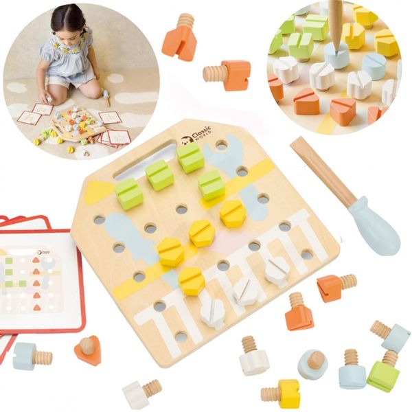CLASSIC WORLD Wooden Manipulative Board Logic Puzzle zdjęcie 1