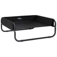 Legowisko dla psa Czarny ML Tkanina Oxford i Stal