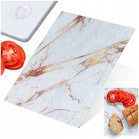 Deska KUCHENNA do krojenia szklana antypoślizgowa BIAŁY MARMUR 30x40 cm