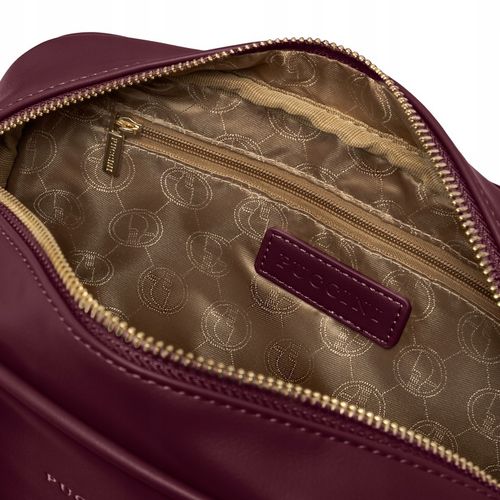 PUCCINI Torebka Damska Mała Kuferek Skóra Ekologiczna Bordowa BK2251019M-3B na Arena.pl