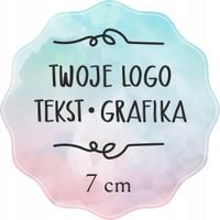 Naklejki z LOGO okrągłe ETYKIETY REKLAMOWE z twoim nadrukiem 70 mm 100 szt
