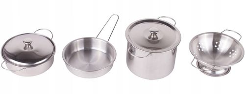 ZESTAW KUCHENNY KUCHARKI DO GOTOWANIA METALOWE GARNKI FARTUSZEK DLA DZIECI na Arena.pl