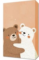 Obraz 30x50cm Wzory dla Dzieci, Dziewczynki i Chłopca - Misie