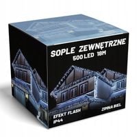SOPLE 500 LED LAMPKI ZEWNETRZNE IP44 STALE FLASH ZIMNY BIAŁY 18M