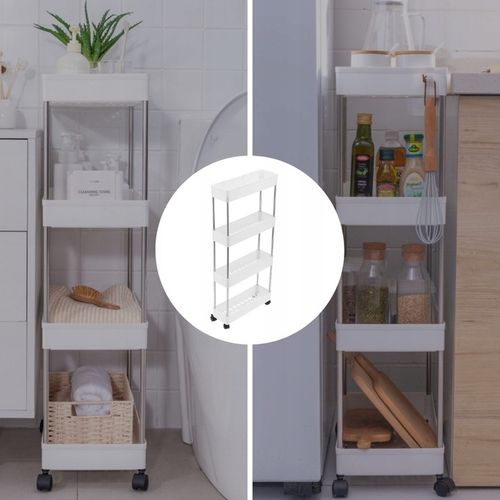 PÓŁKA ŁAZIENKOWA KUCHENNA SZAFKA NA KÓŁKACH REGAŁ 4 POZIOMOWY Z na Arena.pl