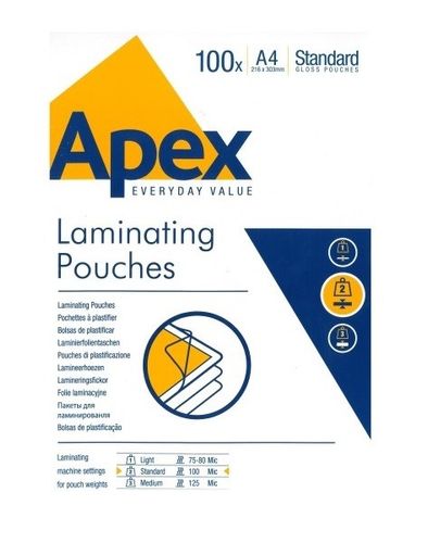 FOLIA DO LAMINATORÓW A4 100 MIC 100 SZT APEX na Arena.pl