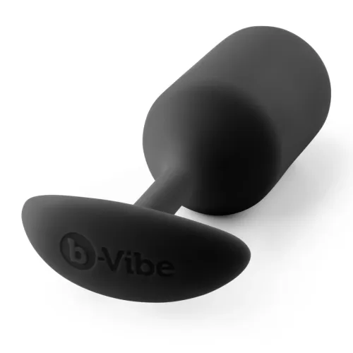 b-vibe snug plug 3 czarny - silikonowy model z obciążeniem 180,7g na Arena.pl