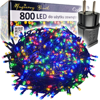 LAMPKI CHOINKOWE 800 LED zewnętrzne CHOINKA 40M
