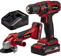 EINHELL ZESTAW ELEKTRONARZĘDZI WIERTARKO-WKRĘTARKA+SZLIFIERKA KĄTOWA 3XAKU
