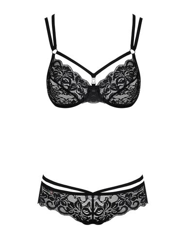 bielizna 860 set 1 komplet 2 częściowy czarny  s/m na Arena.pl