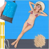 KOC PIKNIKOWY PLAŻOWY WODOODPORNY MATA TURYSTYCZNA + KARABIŃCZYK ŚLEDZIE XL