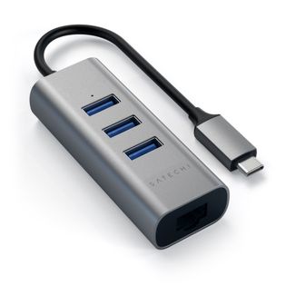 Satechi hub USB-C adapter 3 x USB 3.0 Ethernet Space Gray