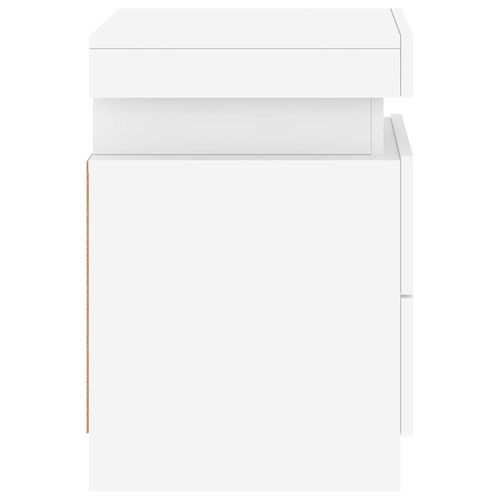 Szafki nocne z oświetleniem LED, 2 szt., białe, 35x39x55 cm na Arena.pl