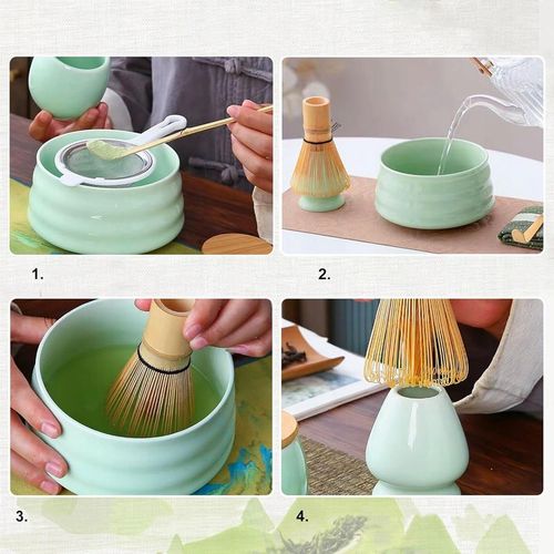 ZESTAW DO MATCHY Z MIOTEŁKA DO MATCHY I ŁYŻKĄ, JAPOŃSKA HERBATA MATCHA na Arena.pl