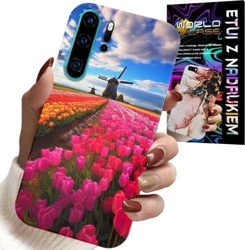 ETUI DO HUAWEI P30 PRO - POLE KOLOROWYCH TULIPANÓW, TULIPAN, CASE na Arena.pl