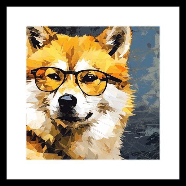 Plakat 30x30cm Intelektualny Psiak zdjęcie 3