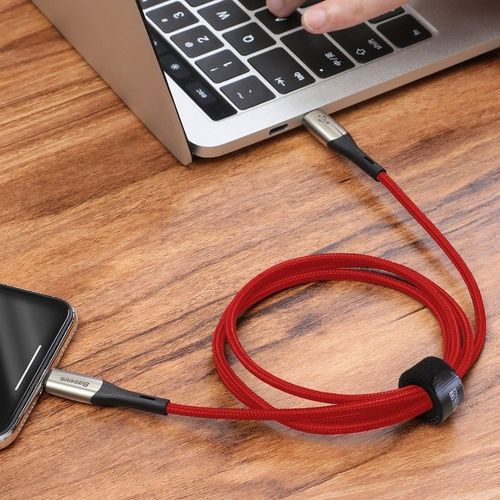 Kabel Usb-C Do Lightning Baseus Horizontal Power Delivery, Dioda Led, 1M (Czerwony) na Arena.pl