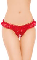stringi koronkowe softline collection czerwone s/l