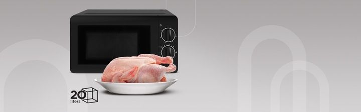 CZARNA KUCHENKA MIKROFALOWA UD MIKROFALÓWKA MIKROFALA WOLNOSTOJĄCA GRILL zdjęcie 4