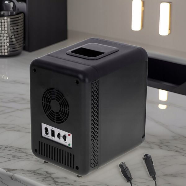 Mała lodówka turystyczna 4L samochodowa AC 12V DC 230V, chłodzenie grzanie zdjęcie 8